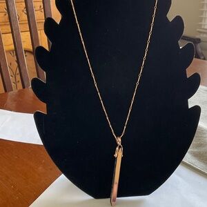 Stella & Dot Reversible Rebel Necklace in Rose Gold tone and Black Stone